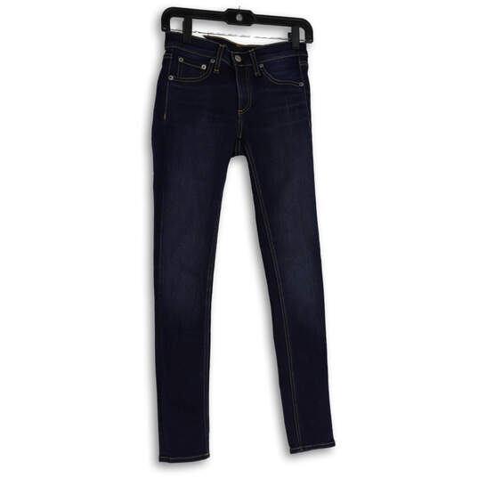 NWT Womens Blue Denim Medium Wash 5-Pocket Design Skinny Jeans Size 25 image number 1