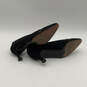 Womens Black Pointed Toe Fashionable Slip-On Kitten Pump Heels Size 8.5 AA image number 7
