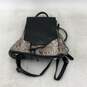 Womens Black Gray Fawn Python Pilot Bottom Studs Adjustable Strap Backpack Bag image number 1