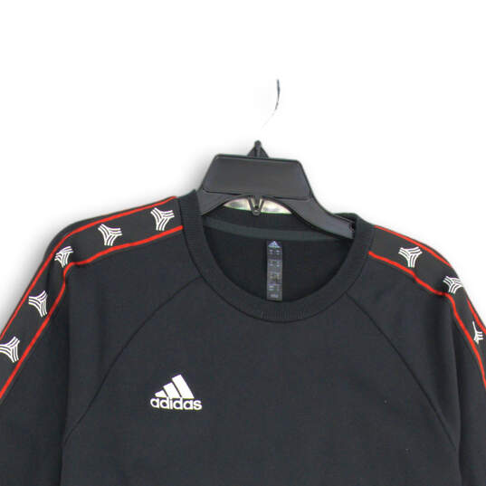 Mens Black Soccer Tape Tango Logo Long Sleeve Pullover Sweatshirt Size M image number 3