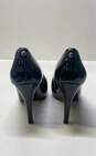 Stuart Weitzman Patent Leather Peep Toe Heels Black 7 image number 4