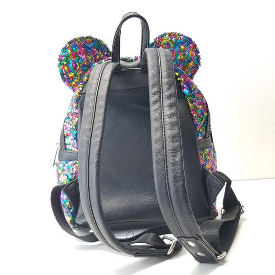 Loungefly x Disney Mickey Mouse Rainbow Mini Backpack Multicolor image number 3