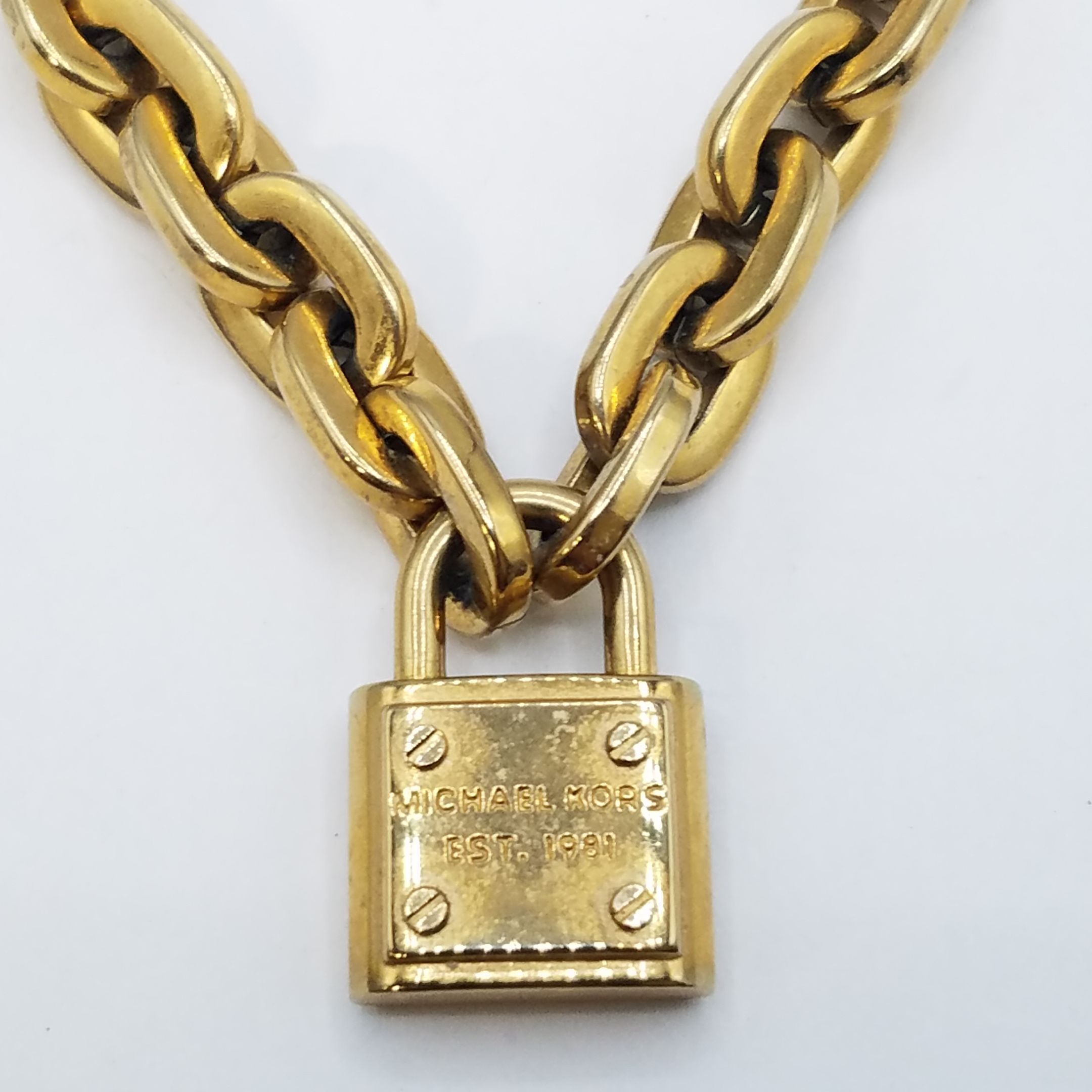 michael kors rose gold tone logo station necklace kiera suede flats -  Marwood VeneerMarwood Veneer