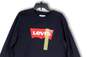 NWT Mens Black Graphic Crew Neck Long Sleeve Pullover T-Shirt Size Medium image number 3