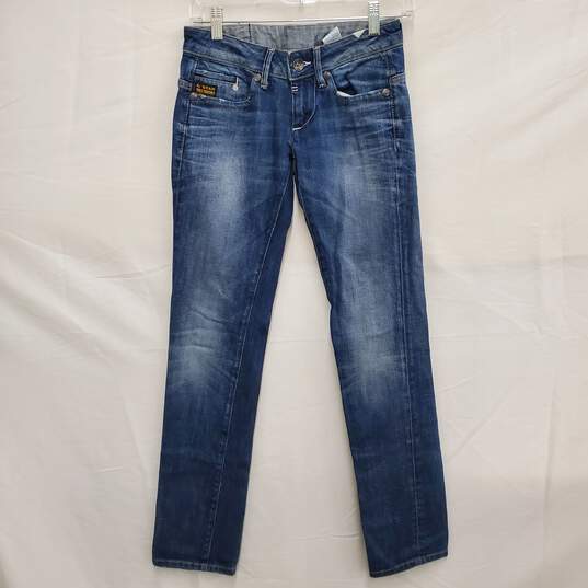 G-Star Wm's Raw Denim Blue Jeans Size 26 x 34 image number 1