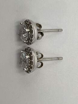 925 Sterling Silver Womens Round Stud Earrings 2.8g J-0543772-I-06 alternative image