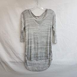 Wm LNA Gray High Low Tunic Top Rayon/Polyester Blend Sz XS