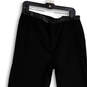 NWT Womens Black Flat Front Stretch Wide Leg Ankle Pants Size 12 image number 3