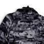 Womens Gray Tie Dye Long Sleeve Collared 1/4 Zip Activewear Jacket Size S image number 4