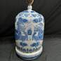 Vintage Asian Blue and White Imperial Dragon Motif Vase Table Lamp image number 5