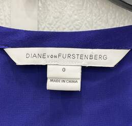 Diane von Furstenberg Women's Size 0 Blue Sheer Top alternative image