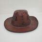 Hand-made Leather Akubra Style Hat w/ Folk Art Embossing image number 1