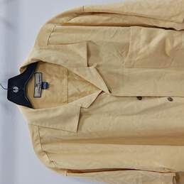 Tommy Bahama Yellow Silk Button Up Shirt Men's Size XL alternative image
