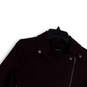 Womens Purple Collared Long Sleeve Pockets Full-Zip Motorcycle Jacket Sz XS image number 3