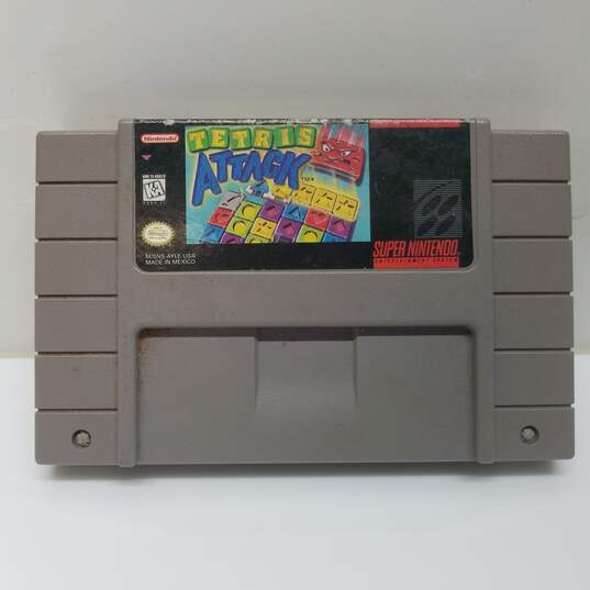 2x Nintendo SNES Games Tetris Attack +Tetris & Dr Mario Cartridge ONLY-Untested image number 3