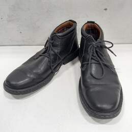 Clarks Men's Black Leather Stratton Limit Low Boot Size 11.5M