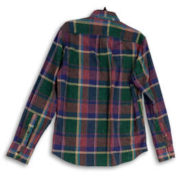 Mens Multicolor Plaid Long Sleeve Collared Flannel Button-Up Shirt Size M alternative image
