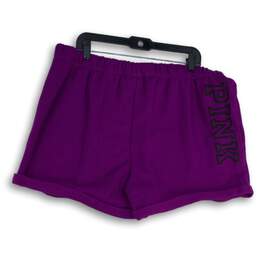 Pink Victoria's Secret Womens Purple Pockets Drawstring Sweat Shorts Size 2XL alternative image