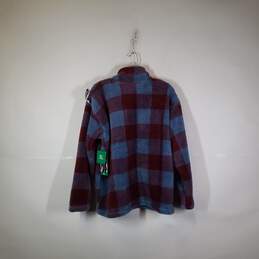 NWT Womens Plaid Long Sleeve Quarter-Zip Pullover Sweater Size XL alternative image