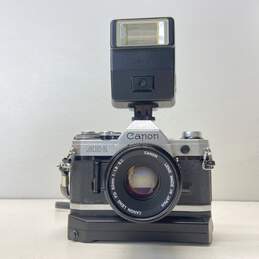 Vintage Canon AE-1 SLR Camera w/ Accessories