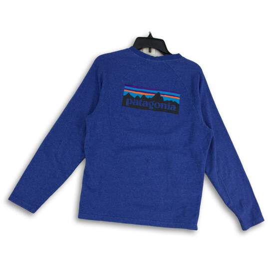 Patagonia Womens Blue Long Sleeve Crew Neck Pullover T-Shirt Size Medium image number 2
