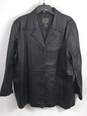 John Paul Richard Women Black Leather Jacket Sz 22 image number 1