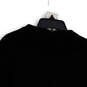 Womens Black Long Sleeve Tight-Knit Button Front Cardigan Sweater Size Large image number 4
