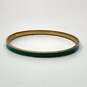 Designer Kate Spade Gold-Tone Green Make A Splash Enamel Bangle Bracelet image number 1