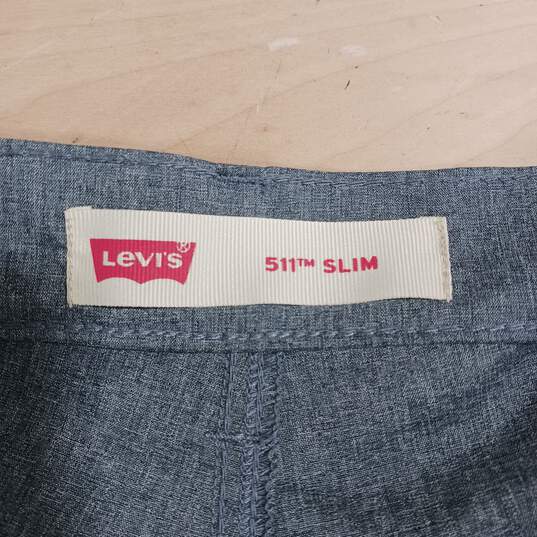 Levi's Strauss 511 Slim Blue Shorts Size 18 R image number 3