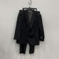 NWT Mens Black Single Breasted Blazer And Pants Two-Piece Suit Set Size 48L image number 1