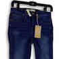 NWT Womens Blue Denim Medium Wash Pockets Stretch Skinny Leg Jeans Size 26 image number 3