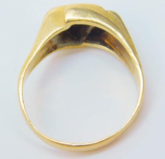Vintage 14K Yellow Gold 0.50 CT Diamond & 0.04 CTTW Diamond Accent Men's Ring 8.1g image number 3
