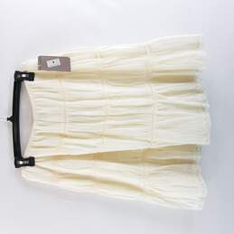 Single Women Ivory Midi Skirt Size 8 NWT