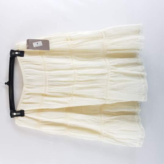 Single Women Ivory Midi Skirt Size 8 NWT image number 1