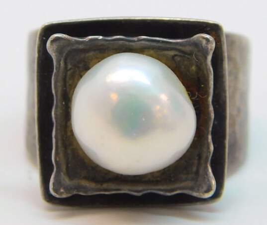 Silpada Sterling Silver Pearl & Dome Rings 16.7g image number 4
