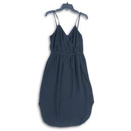 Madewell Womens Black Surplice Neck Spaghetti Strap Sleeveless Slip Dress Size 6