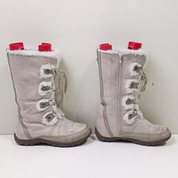 Nine West Women's Beige Faux Suede Snow Boots Size 3 alternative image