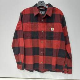 Men's Carhartt Loose Fit Rugged Flex Flannel Button-Up (Size M 8-10)