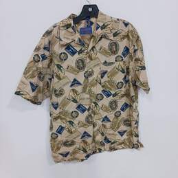 Men's Pendleton Nautical Themed Button-Down Shirt Size M