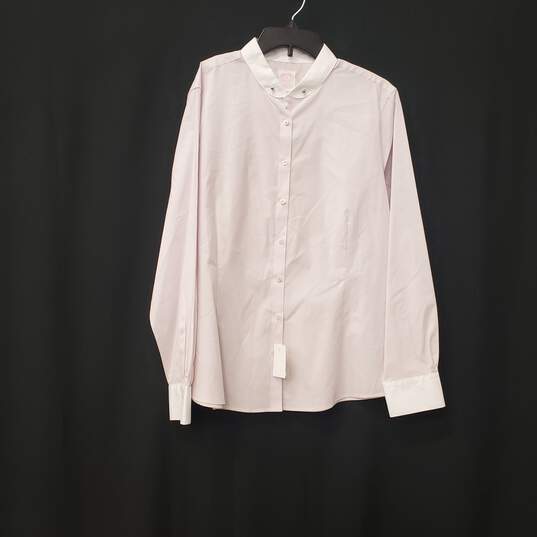 Brooks Brother Women Soft Lilac Button Up Sz16 NWT image number 3