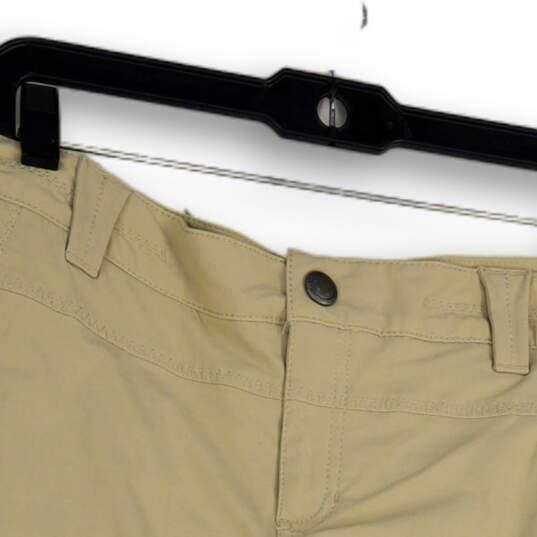 Womens Beige Flat Front Slash Pocket Regular Fit Skort Skirt Size 8 image number 3