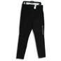 NWT Womens Black Denim Dark Wash Flat Front Skinny Leg Jeans Size 14/32W image number 1