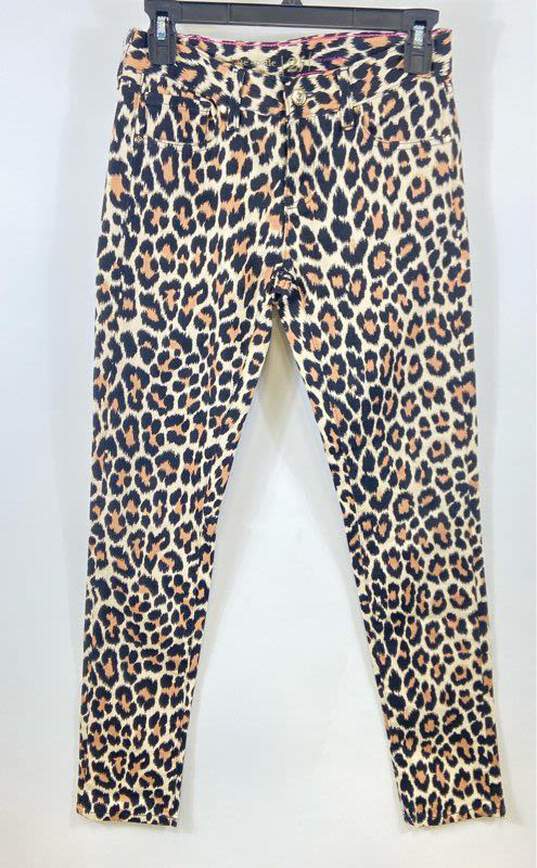 Kate Spade Women Brown Leopard Print Jeans Sz 25 image number 1