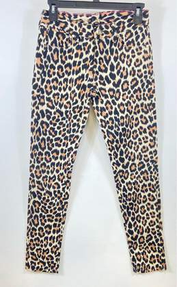 Kate Spade Women Brown Leopard Print Jeans Sz 25