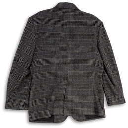 Mens Gray Notch Lapel Flap Pocket Long Sleeve Two Button Blazer Size 44 alternative image