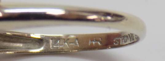 Vintage 14K White Gold Diamond Accent Ring 1.6g image number 3