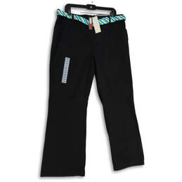 NWT Womens Black Janie Fit Slash Pocket Flat Front Dress Pants Size 16