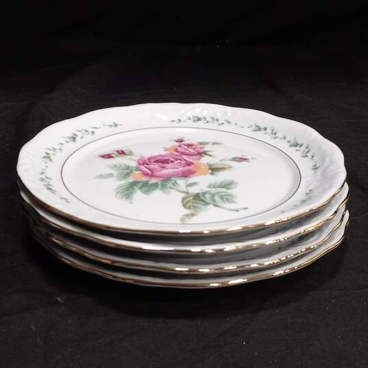 Gibson Victorian Rose 4 Bread Plates image number 5