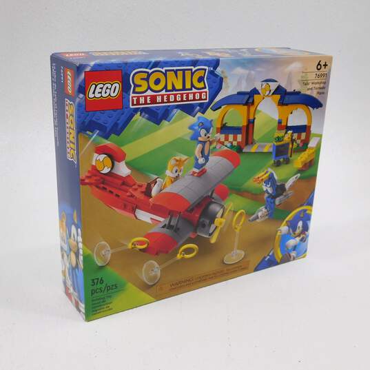 Sealed Lego Sonic The Hedgehog 76991 Tails' Workshop & Tornado Plane Building Toy Set image number 1