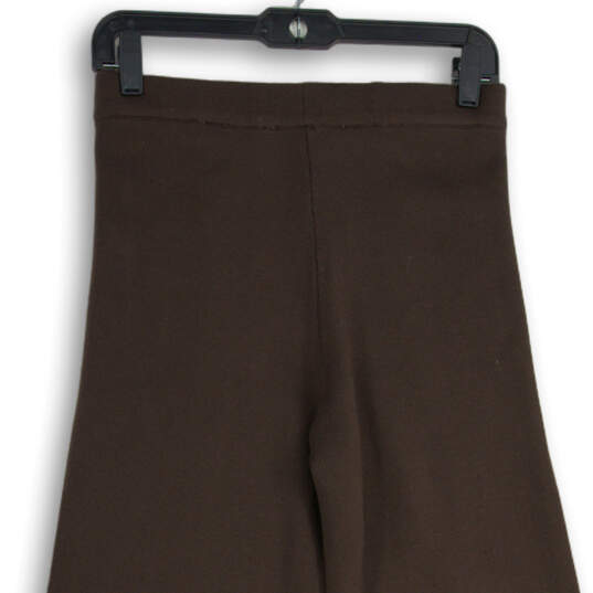 NWT Womens Brown Flat Front Elastic Waist Pull-On Ankle Pants Size Small image number 4